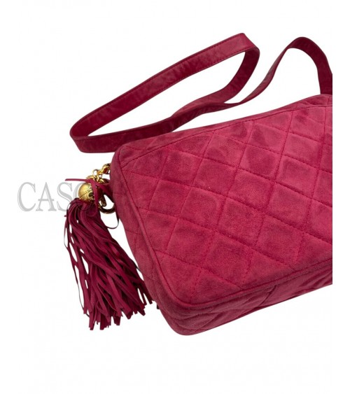 BORSA CHANEL MODELLO CAMERA IN SUEDE FRAGOLA