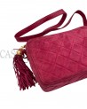 BORSA CHANEL MODELLO CAMERA IN SUEDE FRAGOLA