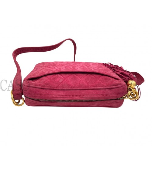 BORSA CHANEL MODELLO CAMERA IN SUEDE FRAGOLA