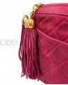 BORSA CHANEL MODELLO CAMERA IN SUEDE FRAGOLA