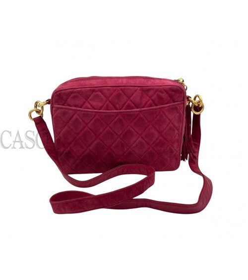 BORSA CHANEL MODELLO CAMERA IN SUEDE FRAGOLA