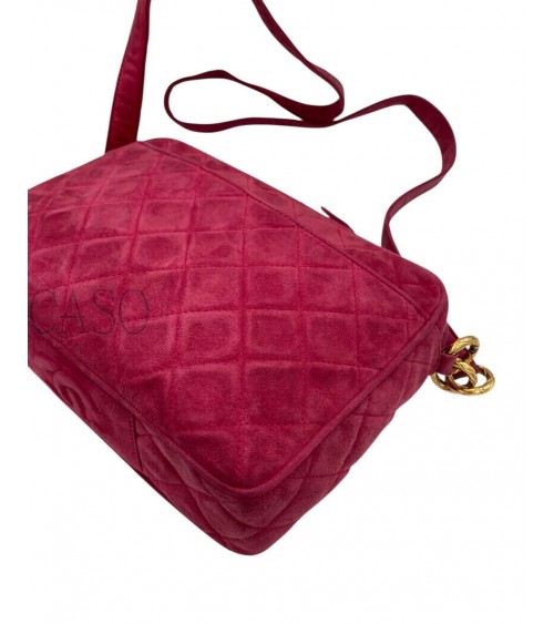 BORSA CHANEL MODELLO CAMERA IN SUEDE FRAGOLA