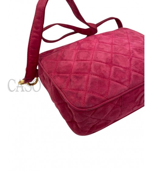 BORSA CHANEL MODELLO CAMERA IN SUEDE FRAGOLA