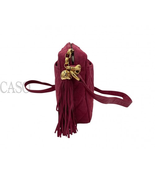BORSA CHANEL MODELLO CAMERA IN SUEDE FRAGOLA