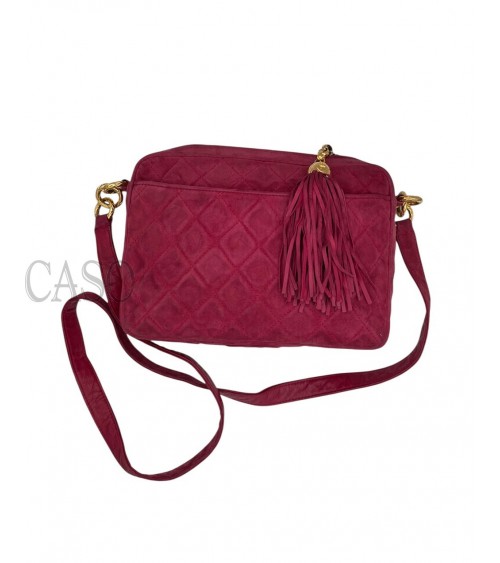 BORSA CHANEL MODELLO CAMERA IN SUEDE FRAGOLA