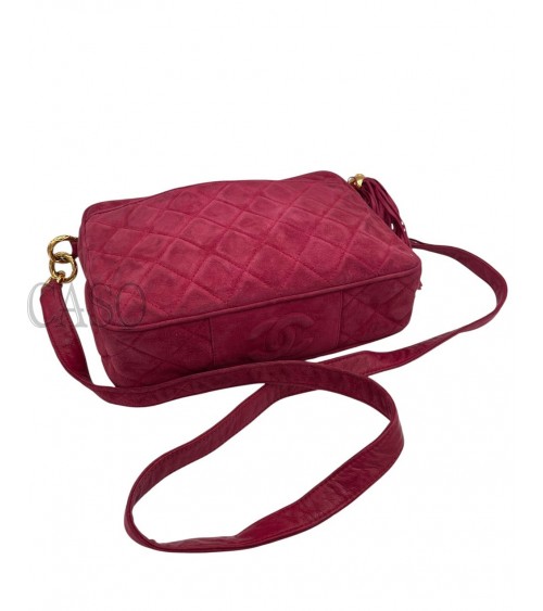BORSA CHANEL MODELLO CAMERA IN SUEDE FRAGOLA