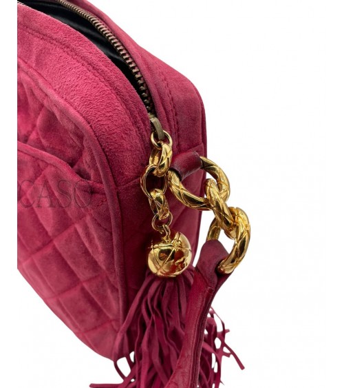 BORSA CHANEL MODELLO CAMERA IN SUEDE FRAGOLA