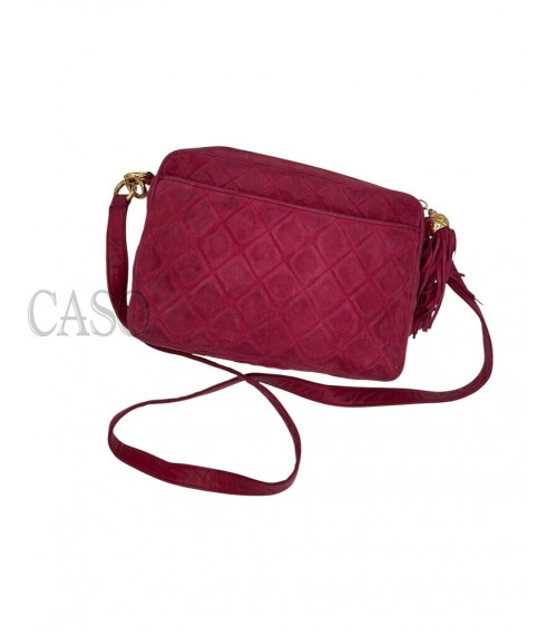 BORSA CHANEL MODELLO CAMERA IN SUEDE FRAGOLA