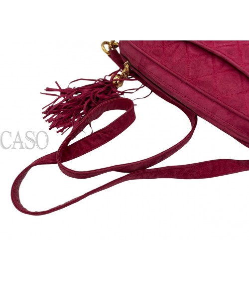 BORSA CHANEL MODELLO CAMERA IN SUEDE FRAGOLA