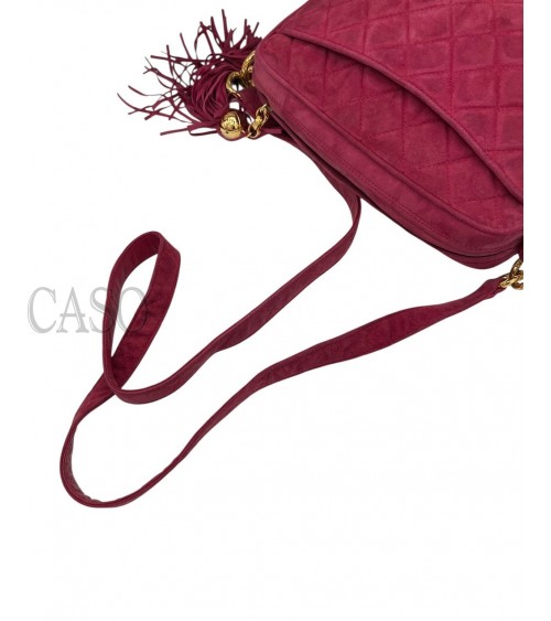 BORSA CHANEL MODELLO CAMERA IN SUEDE FRAGOLA