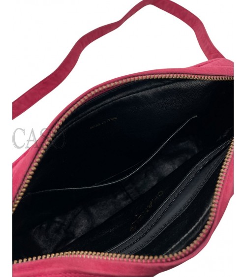BORSA CHANEL MODELLO CAMERA IN SUEDE FRAGOLA