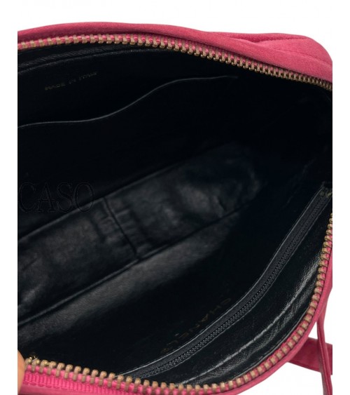 BORSA CHANEL MODELLO CAMERA IN SUEDE FRAGOLA