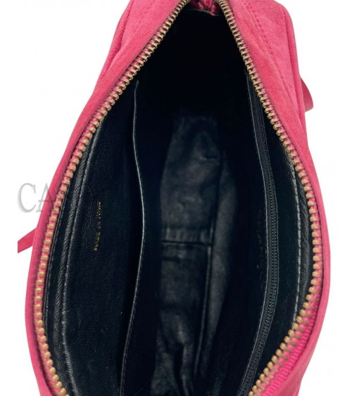 BORSA CHANEL MODELLO CAMERA IN SUEDE FRAGOLA