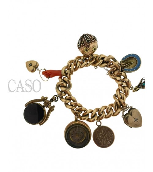copy of ANTIQUE GOLD BRACELET WITH CHARMS
