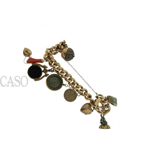 copy of ANTIQUE GOLD BRACELET WITH CHARMS
