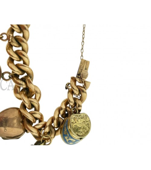 copy of ANTIQUE GOLD BRACELET WITH CHARMS