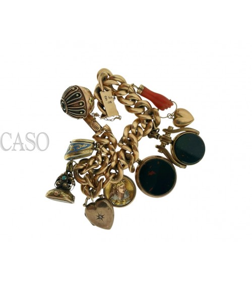 copy of ANTIQUE GOLD BRACELET WITH CHARMS