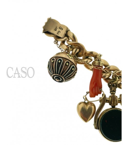 copy of ANTIQUE GOLD BRACELET WITH CHARMS