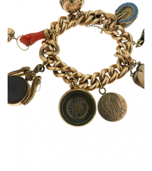 copy of ANTIQUE GOLD BRACELET WITH CHARMS