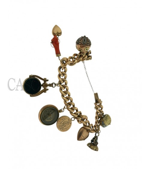 copy of ANTIQUE GOLD BRACELET WITH CHARMS