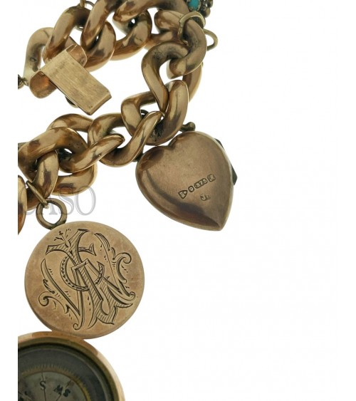 copy of ANTIQUE GOLD BRACELET WITH CHARMS