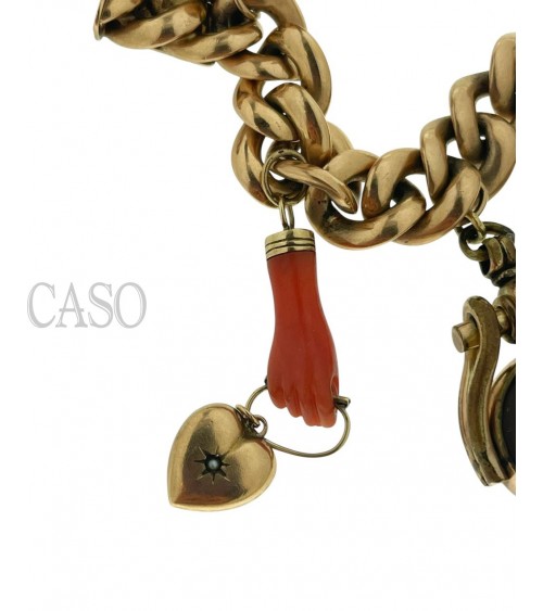 copy of ANTIQUE GOLD BRACELET WITH CHARMS