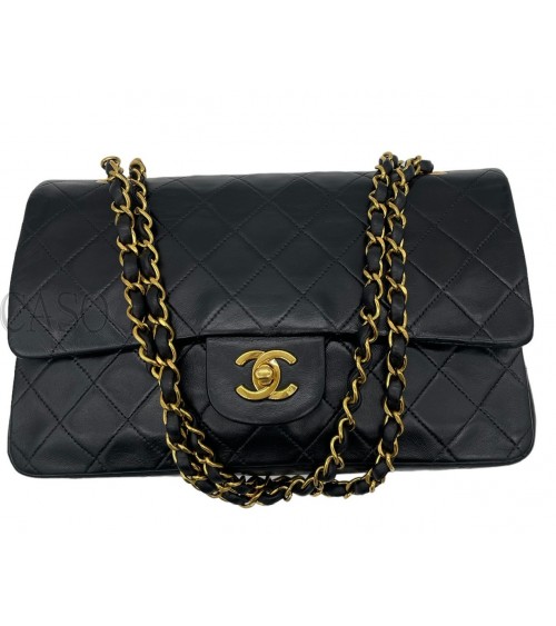BORSA CHANEL VINTAGE MODELLO CLASSICO IN PELLE NERA