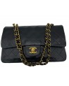 BORSA CHANEL VINTAGE MODELLO CLASSICO IN PELLE NERA