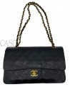 BORSA CHANEL VINTAGE MODELLO CLASSICO IN PELLE NERA