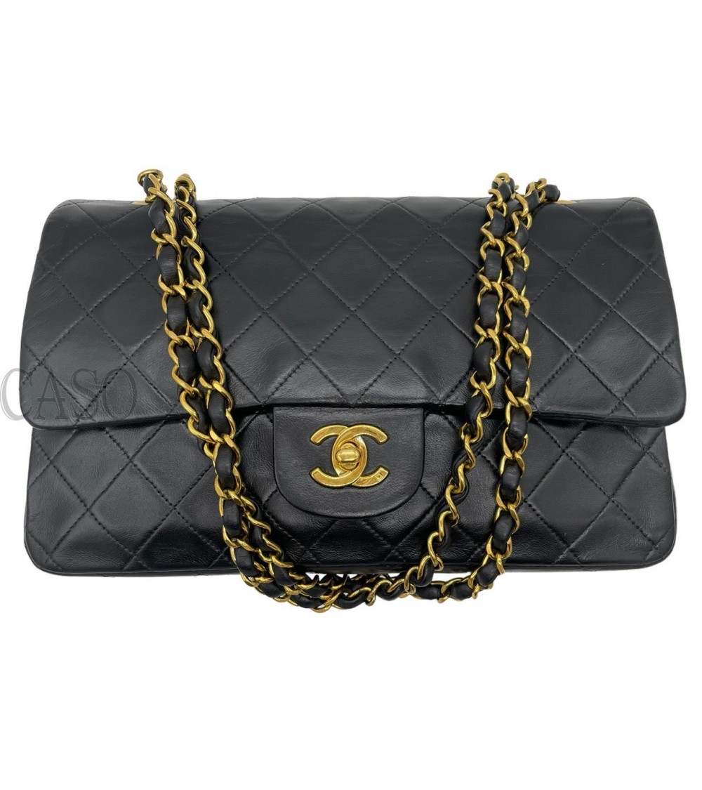 BORSA CHANEL VINTAGE MODELLO CLASSICO IN PELLE NERA