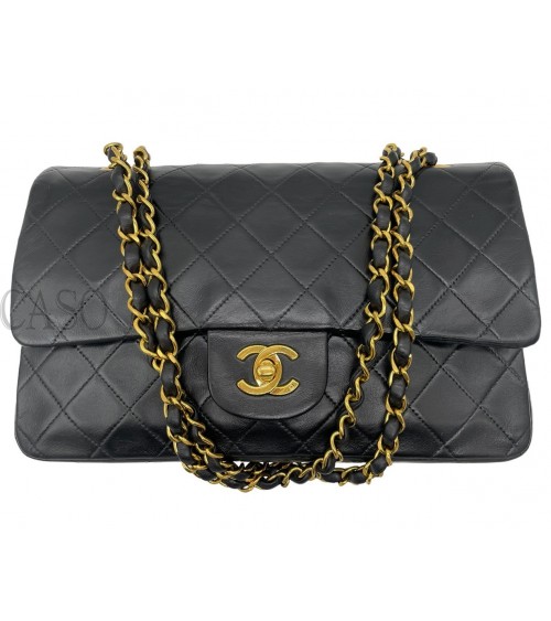 BORSA CHANEL VINTAGE MODELLO CLASSICO IN PELLE NERA