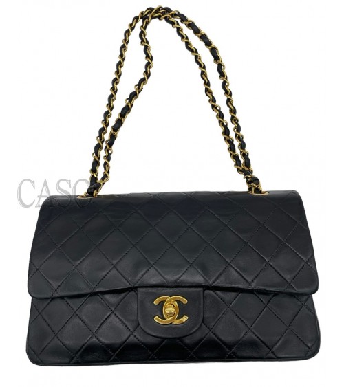 BORSA CHANEL VINTAGE MODELLO CLASSICO IN PELLE NERA