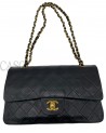BORSA CHANEL VINTAGE MODELLO CLASSICO IN PELLE NERA