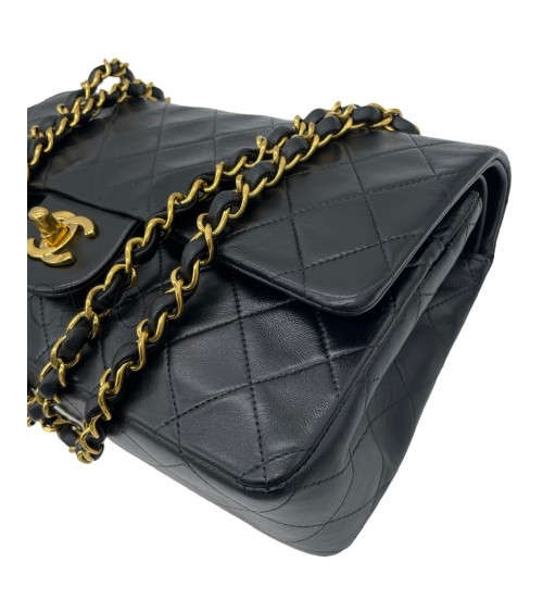 BORSA CHANEL VINTAGE MODELLO CLASSICO IN PELLE NERA