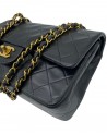BORSA CHANEL VINTAGE MODELLO CLASSICO IN PELLE NERA
