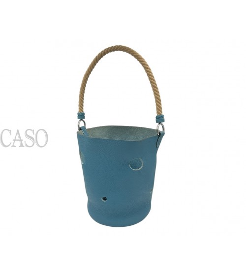 MANGIATOIA HERMES VINTAGE IN PELLE BLU CON FATTURA