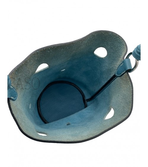 MANGIATOIA HERMES VINTAGE IN PELLE BLU CON FATTURA