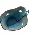 MANGIATOIA HERMES VINTAGE IN PELLE BLU CON FATTURA