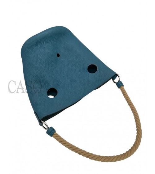 MANGIATOIA HERMES VINTAGE IN PELLE BLU CON FATTURA