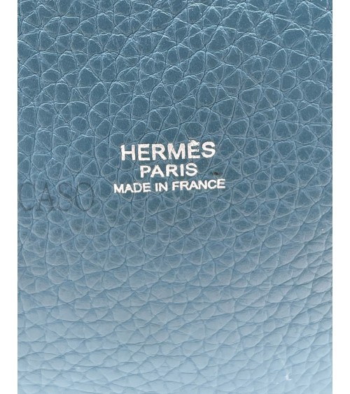 MANGIATOIA HERMES VINTAGE IN PELLE BLU CON FATTURA