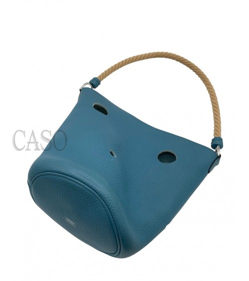 MANGIATOIA HERMES VINTAGE IN PELLE BLU CON FATTURA