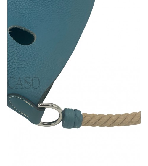 MANGIATOIA HERMES VINTAGE IN PELLE BLU CON FATTURA