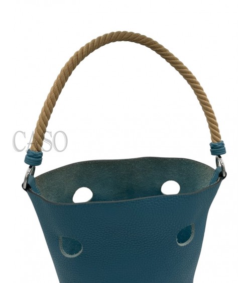 MANGIATOIA HERMES VINTAGE IN PELLE BLU CON FATTURA