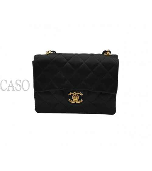 MINI SQUARE CHANEL VINTAGE IN SETA NERA