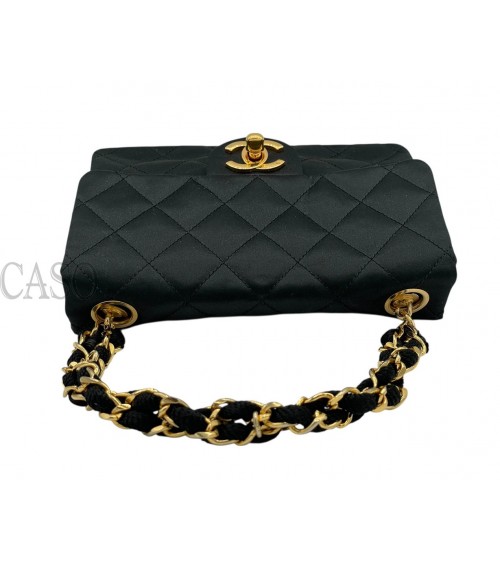 MINI SQUARE CHANEL VINTAGE IN SETA NERA