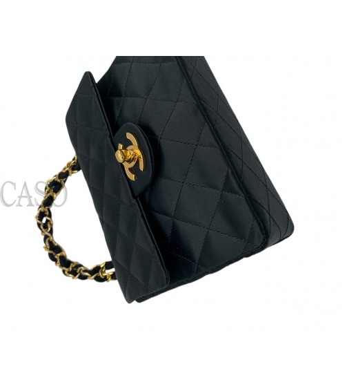 MINI SQUARE CHANEL VINTAGE IN SETA NERA
