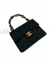 MINI SQUARE CHANEL VINTAGE IN SETA NERA