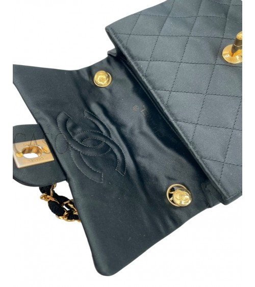 MINI SQUARE CHANEL VINTAGE IN SETA NERA