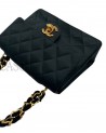 MINI SQUARE CHANEL VINTAGE IN SETA NERA