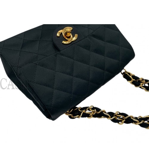 MINI SQUARE CHANEL VINTAGE IN SETA NERA